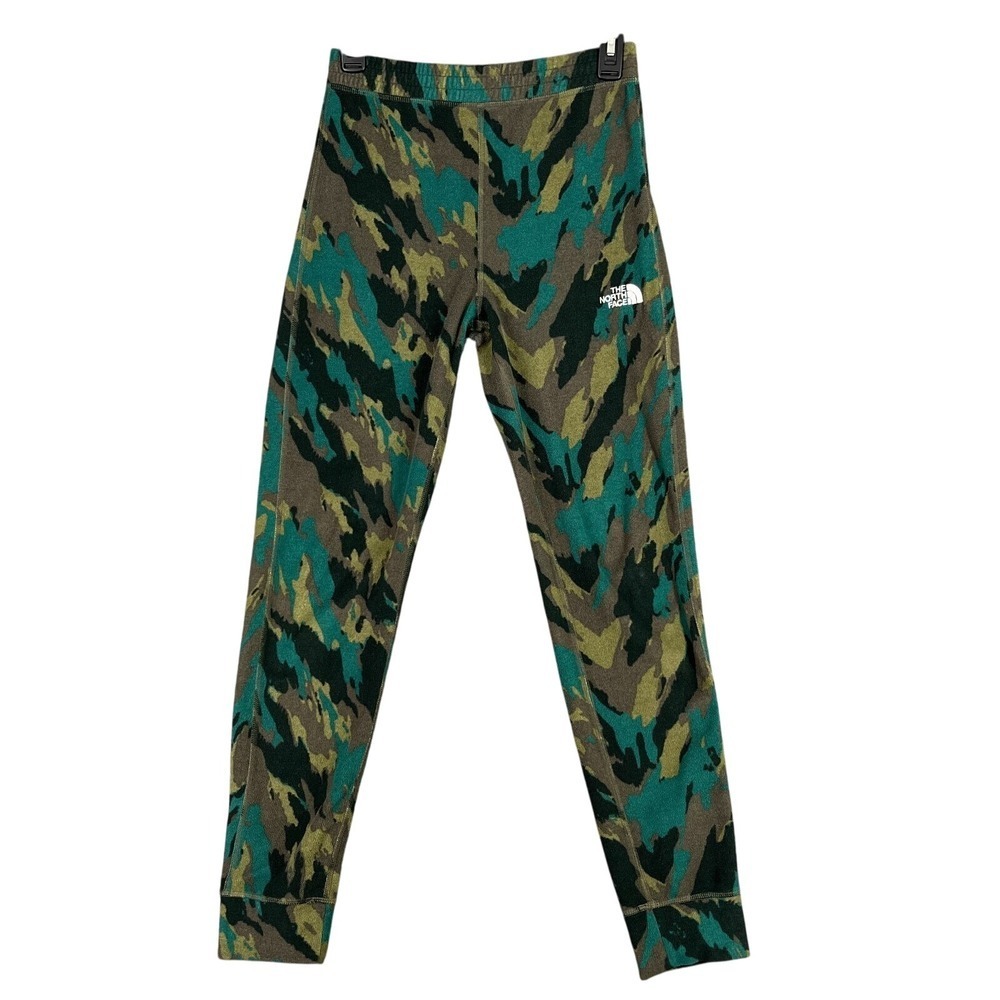 The North Face Fleece Joggers Camo Drawstring Elastic Waistband L 14/16 Kids Boy